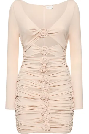 MAGDA BUTRYM Cutout Jersey Mini Dress W/roses
