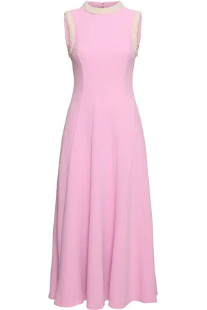 Self-Portrait Embellished Crepe Midi Dress