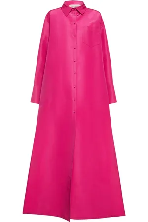 VALENTINO Silk Faille Shirt Gown
