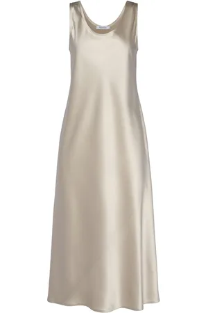 Max Mara Banjo Silk Satin Midi Dress