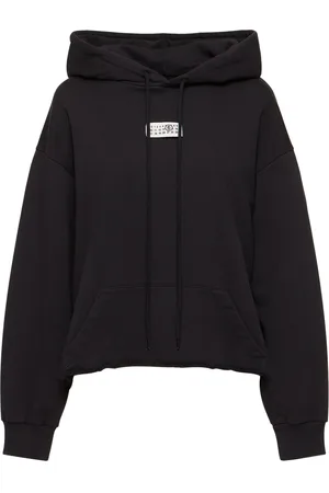 Maison Margiela Logo Unbrushed Cotton Sweatshirt Hoodie
