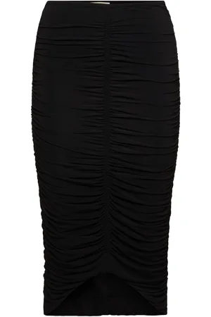 Isabel Marant Vicky Ruched Viscose Midi Skirt