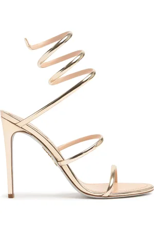 RENE CAOVILLA 105mm Mirror Leather Sandals