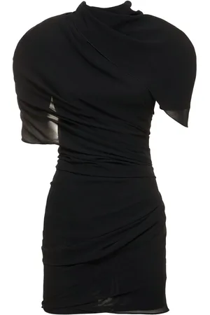 Jacquemus La Robe Castagna Draped Satin Dress