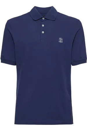 Brunello Cucinelli Cotton Piquet Logo Polo
