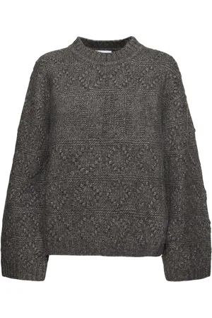 Ganni Wool & Cotton Bubble Knit Sweater
