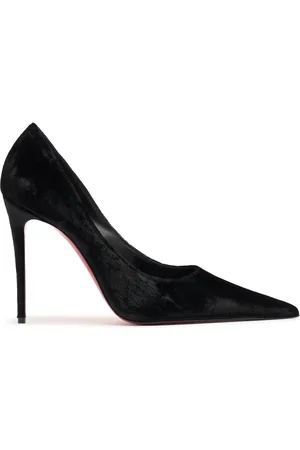 Christian Louboutin 100mm Kate Max Glittered Velvet Pumps