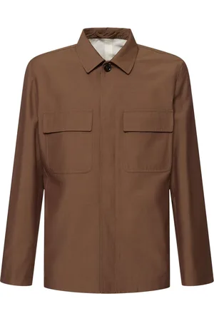 LARDINI Wool & Cotton Knit Overshirt