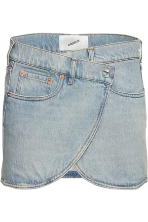 COPERNI Asymmetric Denim Mini Skirt