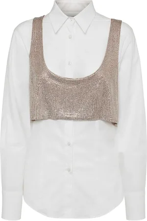 GIUSEPPE DI MORABITO Cotton Poplin Embellished Shirt