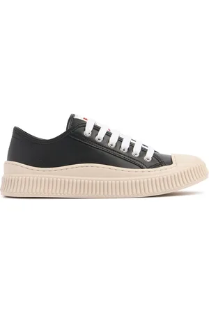 Marni Leather Lace-up Sneakers W/ Logo