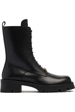 VERSACE 35mm Leather Combat Boots