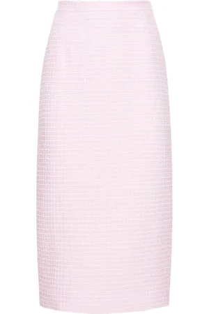 Alessandra Rich Sequined Tweed Midi Skirt