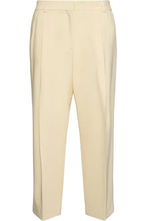 Totême Pleated Viscose & Wool Straight Pants