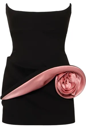 MAGDA BUTRYM Crepe Mini Dress W/rose