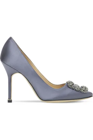 Manolo Blahnik 105mm Hangisi Satin Pumps