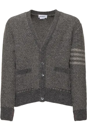 Thom Browne Textured Stitch Relaxed Fit Cardigan