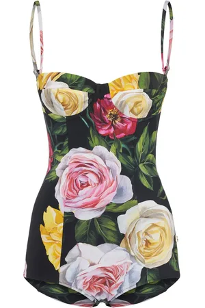 Dolce & Gabbana Printed Jersey One Piece Swimsuit