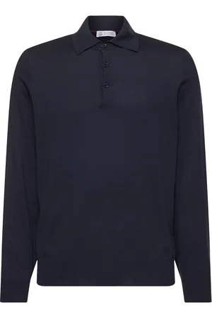 Brunello Cucinelli Long Sleeve Cotton Polo