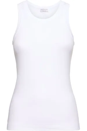 Brunello Cucinelli Ribbed Jersey Tank Top