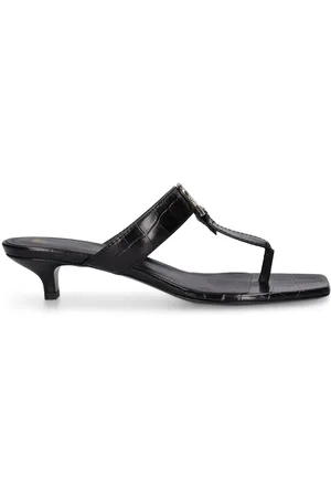Totême 35mm Croc Embossed Leather Thong Sandals