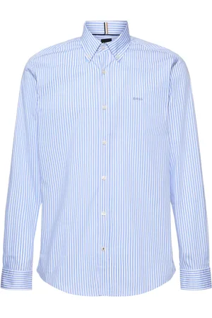 HUGO BOSS Roan Striped Cotton Blend Shirt