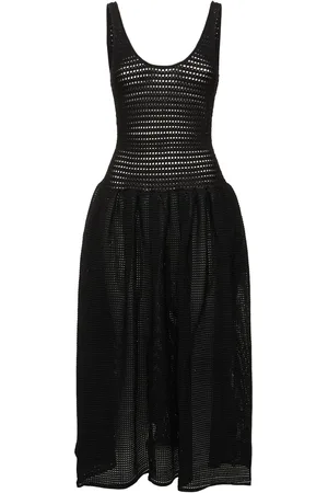 Self-Portrait Crochet Knit Midi Dress