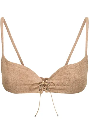 Ludovic De Saint Sernin Cotton Blend Lace-up Bra Top