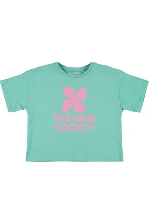 The New Society Printed Cotton Jersey T-shirt