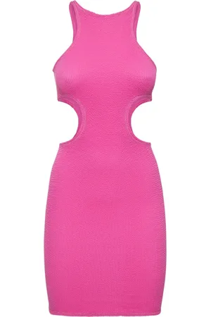 Reina Olga Ele Cut Out Crinkle Stretch Mini Dress