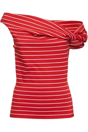 Msgm Striped Jersey Top