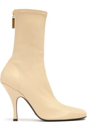 Khaite 100mm Eva Leather Mid Calf Boots