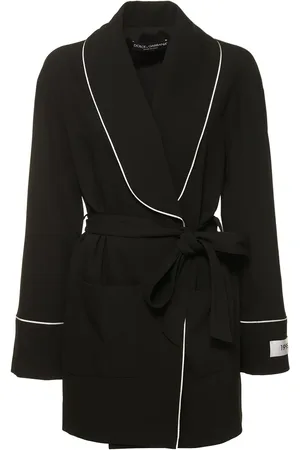 Dolce & Gabbana Wool Twill Belted Pajama Shirt