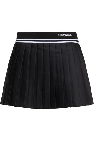 Sporty & Rich Abigail Pleated Wool Skirt
