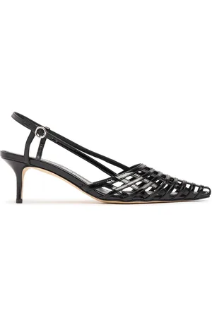 Aeyde 55mm Helit Patent Leather Slingbacks