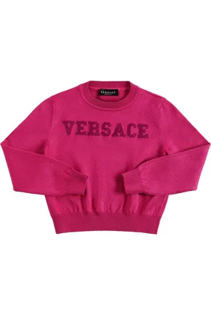 VERSACE Embroidered Logo Cotton Sweater