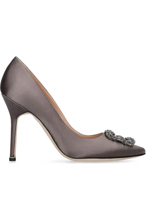 Manolo Blahnik 105mm Hangisi Satin Pumps