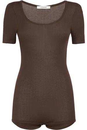 LEMAIRE Viscose & Silk Ribbed Bodysuit
