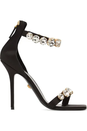 VERSACE 110mm Embellished Satin Sandals