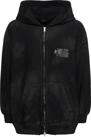 Balenciaga Vintage Effect Cotton Sweatshirt Hoodie