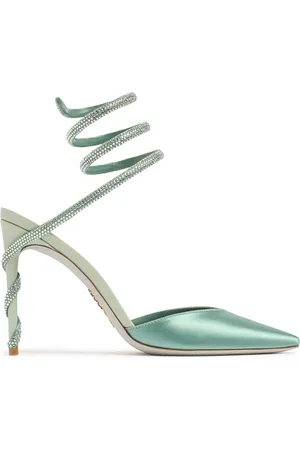 RENE CAOVILLA 105mm Embellished Satin Pumps