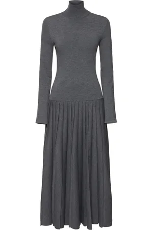 Khaite Lisette Knitted Wool Blend Long Dress