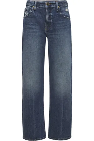 Khaite Kerrie Mid Rise Straight Cotton Jeans