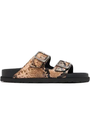 Birkenstock Arizona Python Print Leather Sandals