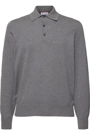 Brunello Cucinelli Long Sleeve Cotton Polo