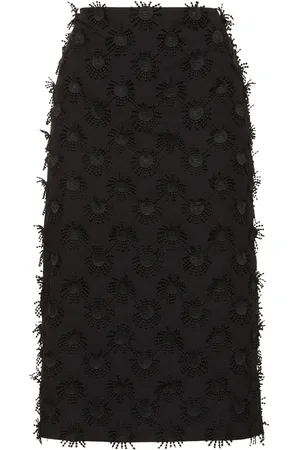 Msgm Cotton Blend Midi Skirt