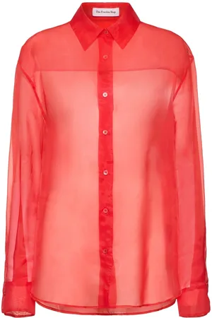 The Frankie Shop Peri Sheer Silk Blend Shirt