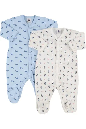 Petit Bateau Set Of 2 Cotton Jersey Rompers