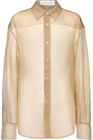 The Frankie Shop Peri Sheer Silk Blend Shirt