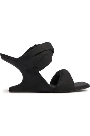 Rick Owens 80mm Twisted Cantilever Suede Mules